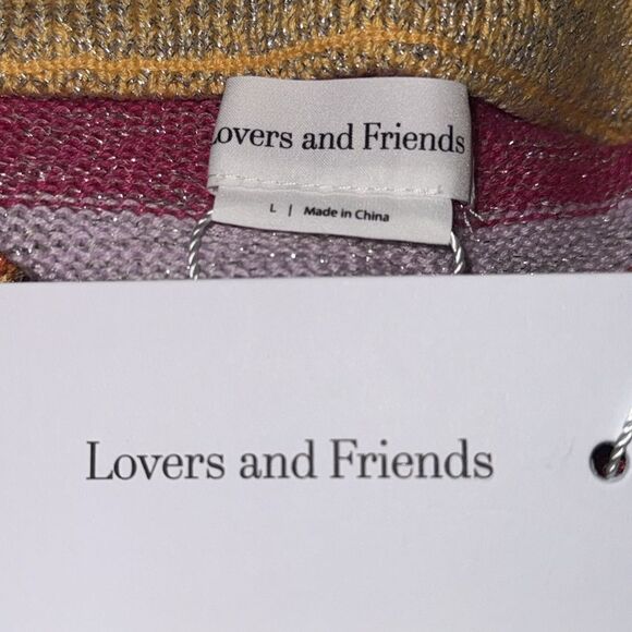 NWT Lovers & Friends SUNSET Metallic SWEATER SKIRT Large Revolve - Picture 10 of 11